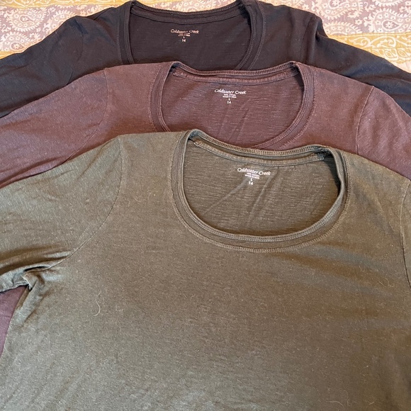 4 cold water Creek three-quarter sleeve T-shirts - Picture 3 of 4